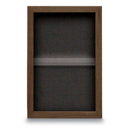 United Visual Products Indoor Enclosed Combo Board, 48"x36", Black Frame/Burgundy & Medium Grey UVCB4836B-BURGUN-MEDGRY